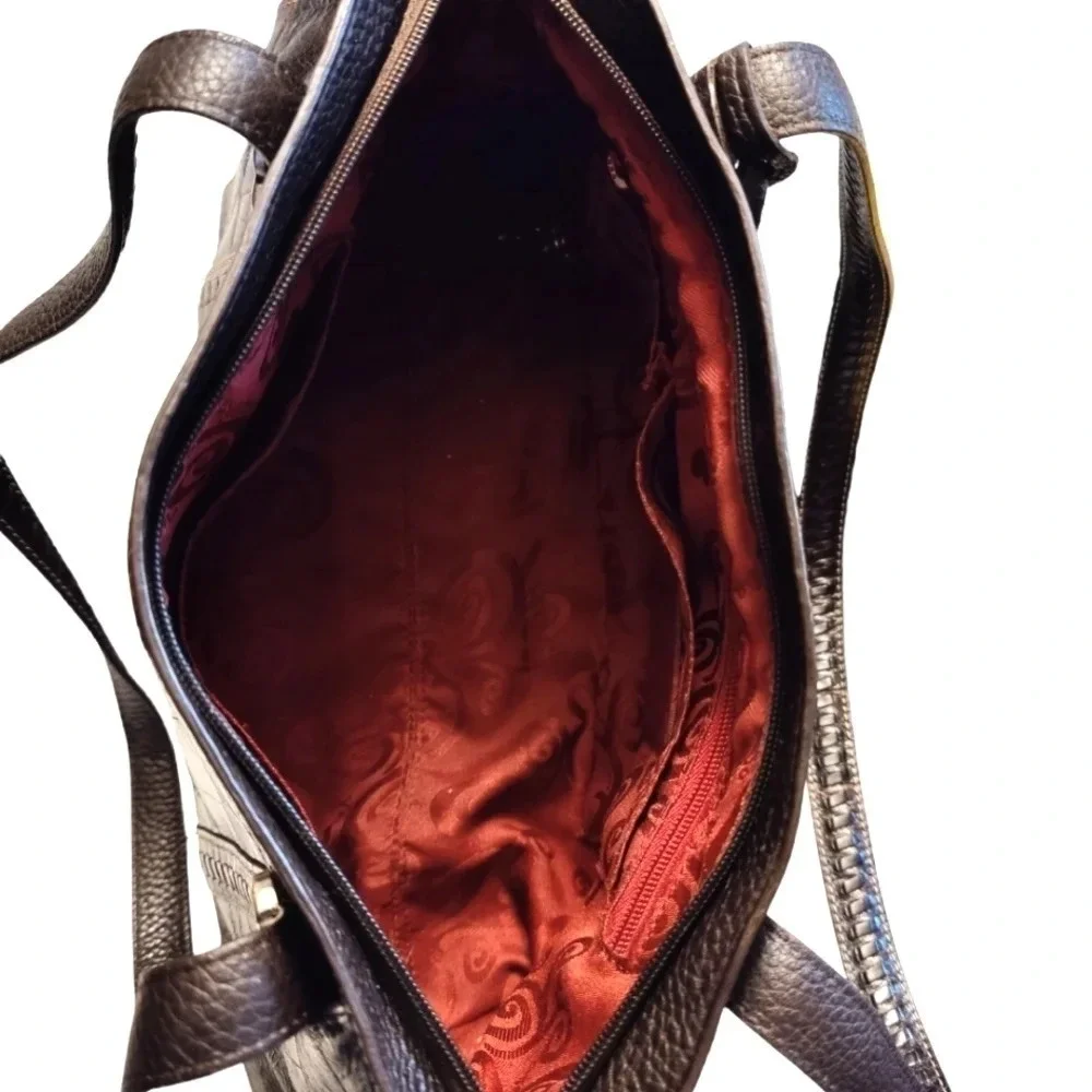 Brighton Croco Short Tote Bag EUC ❤️ - Picture 12 of 15